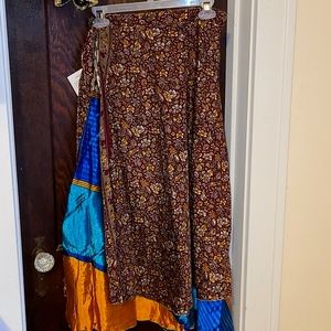 Sari Silk Wrap Skirt